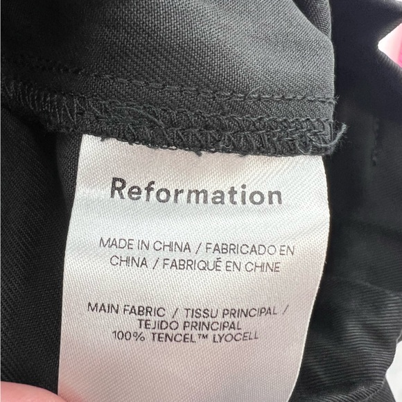 Reformation grommet drawstring waist black pants Sz S - Picture 4 of 6